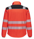 Softshell haute-visibilité pw3 de travail Rouge/noir Portwest