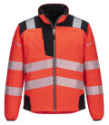 Softshell haute-visibilité pw3 de travail Rouge/noir Portwest