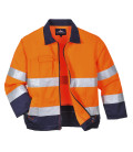 Veste hi-vis madrid de travail Orange/Bleu Portwest