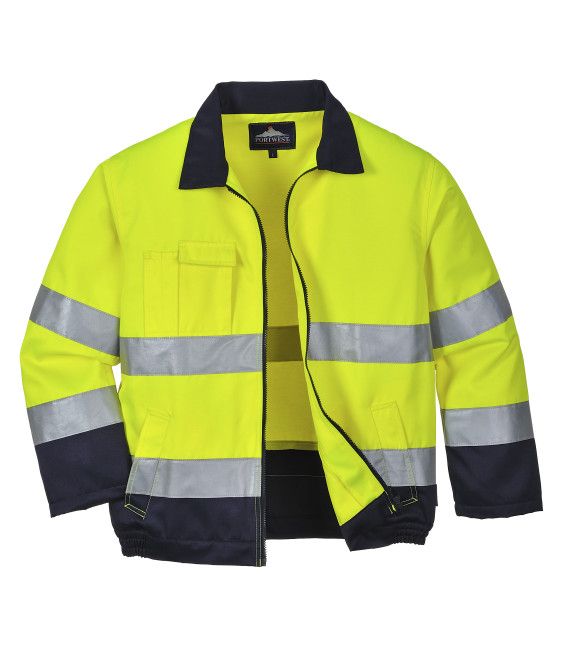 Veste hi-vis madrid de travail Jaune/Bleu Portwest