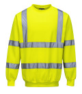 Sweatshirt haute visibilité de travail Jaune Portwest
