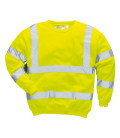 Sweatshirt haute visibilité de travail Jaune Portwest