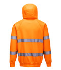 Sweatshirt haute visibilité à capuche de travail Orange Portwest