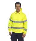 Sweatshirt haute visibilité à capuche de travail Jaune Portwest