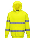 Sweatshirt haute visibilité à capuche de travail Jaune Portwest