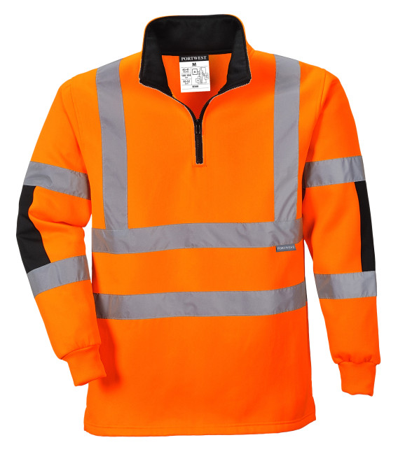 Sweatshirt rugby xenon de travail Orange Portwest