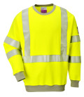 Sweatshirt fr antistatique hi-vis de travail Jaune Portwest