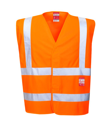Gilet hv résistant à la flamme de travail Orange Portwest