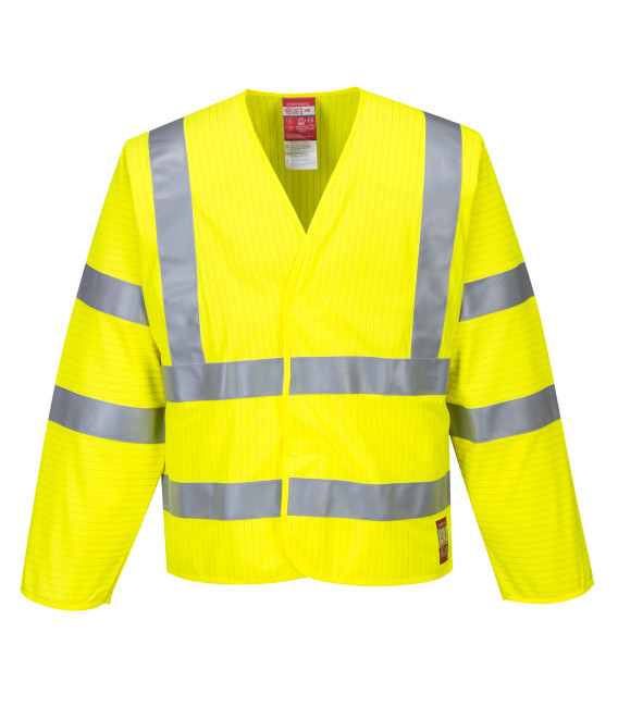 Gilet hv ml antistatique - résistante à la flamme de travail Jaune Portwest