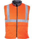 Gilet de froid réversible ris de travail Orange Portwest