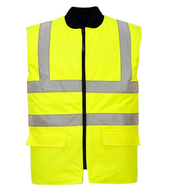 Gilet hv réversible de travail Jaune Portwest