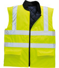 Gilet hv réversible de travail Jaune Portwest