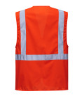 Gilet hi-vis executive - berlin de travail Rouge Portwest