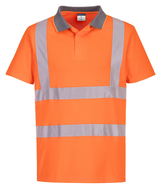 Polo eco haute visibilité (pack de 6) de travail Orange Portwest