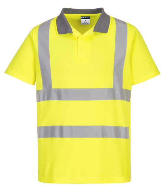 Polo eco haute visibilité (pack de 6) de travail Jaune Portwest