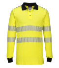 Polo haute visibilité ignifugé de travail Jaune/Noir Portwest