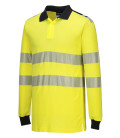 Polo haute visibilité ignifugé de travail Jaune/Noir Portwest
