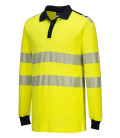 Polo haute visibilité ignifugé de travail Jaune/Bleu Portwest