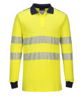 Polo haute visibilité ignifugé de travail Jaune/Bleu Portwest