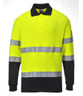 Polo bicolore antistatique résistant aux flammes de travail Jaune/Bleu Portwest