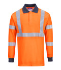 Polo résistant à la flamme avec norme ris de travail Orange Portwest