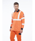 Polo résistant à la flamme avec norme ris de travail Orange Portwest