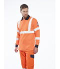 Polo résistant à la flamme avec norme ris de travail Orange Portwest