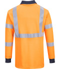 Polo résistant à la flamme avec norme ris de travail Orange Portwest