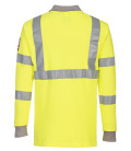 Polo manches longues fr antistatique et hivis de travail Jaune Portwest