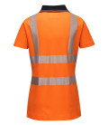 Polo ladies pro de travail Orange/Noir Portwest