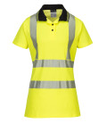 Polo ladies pro de travail Jaune/Noir Portwest