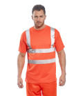 T-shirt hi-vis ris de travail Orange Portwest