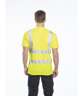 T-shirt hi-vis mc coton comfort de travail Jaune Portwest
