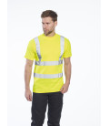 T-shirt hi-vis mc coton comfort de travail Jaune Portwest