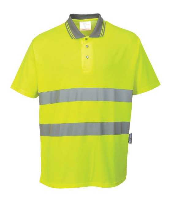 Polo confort coton de travail Jaune Portwest