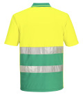 Polo coton confort anti uv de travail Jaune/Théal Portwest