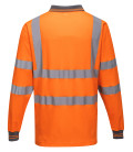 Polo coton majoritaire manches longues de travail Orange Portwest