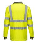 Polo coton majoritaire manches longues de travail Jaune Portwest