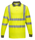 Polo coton majoritaire manches longues de travail Jaune Portwest