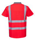 Polo hi-vis manches courtes de travail Rouge Portwest