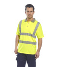 Polo hi-vis manches courtes de travail Jaune Portwest