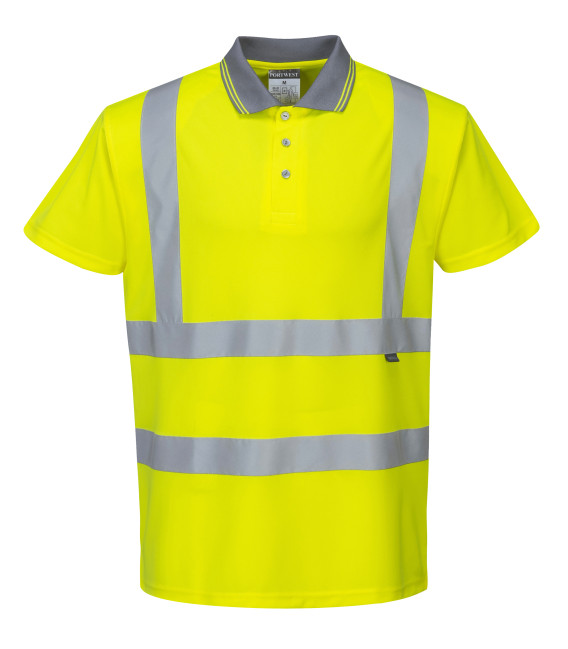 Polo hi-vis manches courtes de travail Jaune Portwest