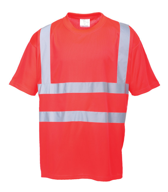 T-shirt hi-vis de travail Rouge Portwest