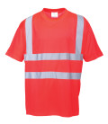 T-shirt hi-vis de travail Rouge Portwest