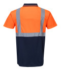 Polo bicolore de travail Orange/Bleu Portwest