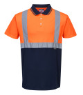 Polo bicolore de travail Orange/Bleu Portwest