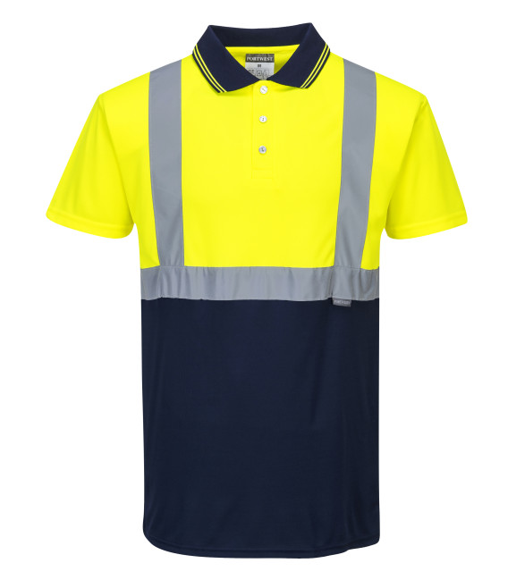 Polo bicolore de travail Jaune/Bleu Portwest