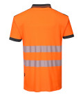 Polo hv pw3 de travail Orange/Noir Portwest