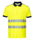 Polo hv pw3 de travail Jaune/Bleu Portwest