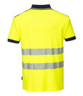 Polo hv pw3 de travail Jaune/Bleu Portwest